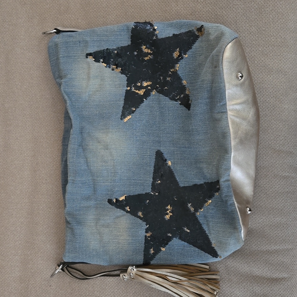 Denim Star Tassle Handbag